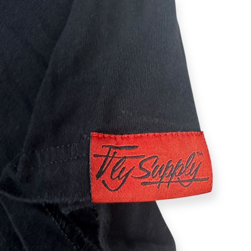 Fly Supply Mens Black Graphic T Shirt 2X "When Money‎ Talks People Listen" Print - Picture 8 of 10